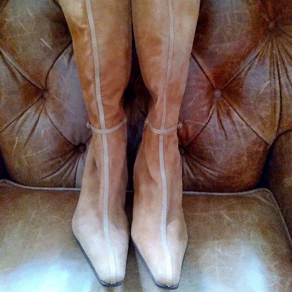 BCBGMAXAZRIA Tan Suede Boots - Picture 1 of 14